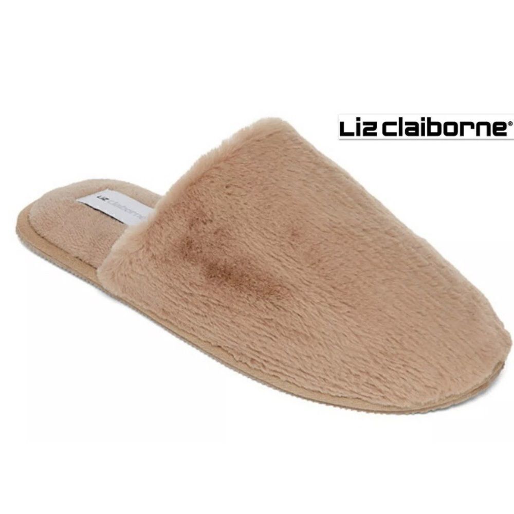 Liz Claiborne Beige Puffer Slipers